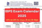 IBPS Exam Calendar 2025